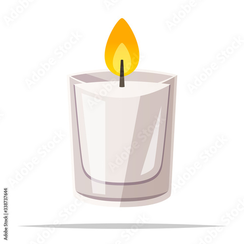 Aromatherapy candle vector isolated illustration