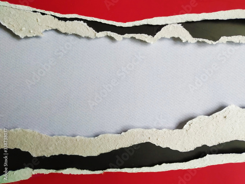 ripped paper on white background