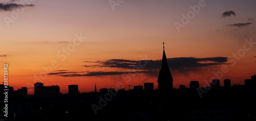 Zachód słońca Łódź