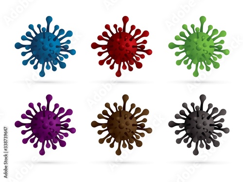 Corona virus 2019 cartoon graphic vector.