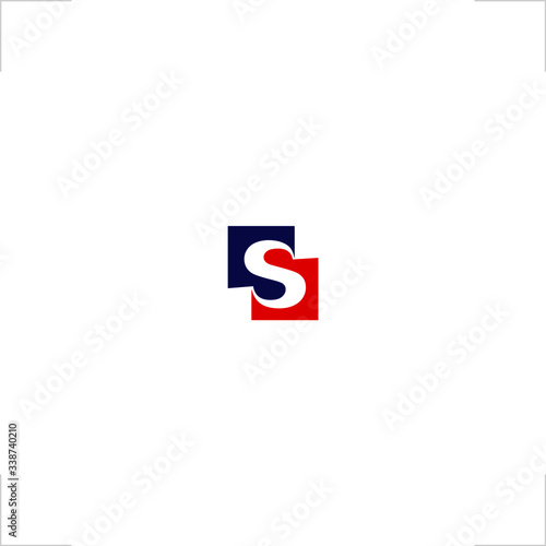  initial S letter logo in squares design