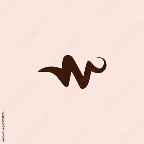 Initial letter wp or pw logo vector design templates