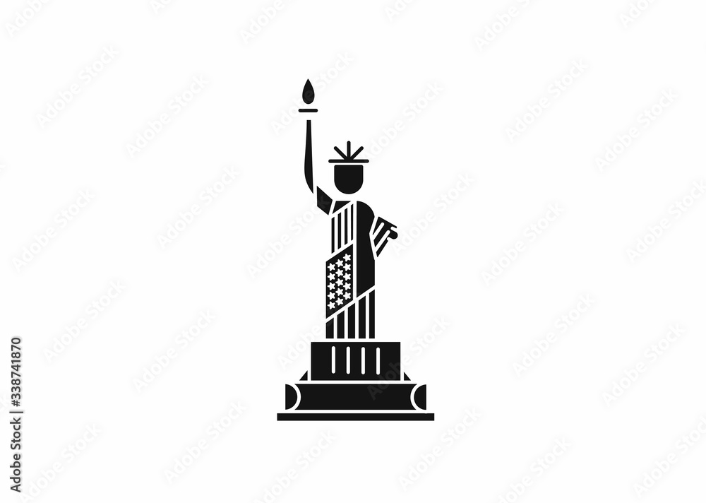 USA Statue of Liberty Landmark. Patriotic America vector illustration USA Statue of Liberty Landmark. Patriotic America vector illustration