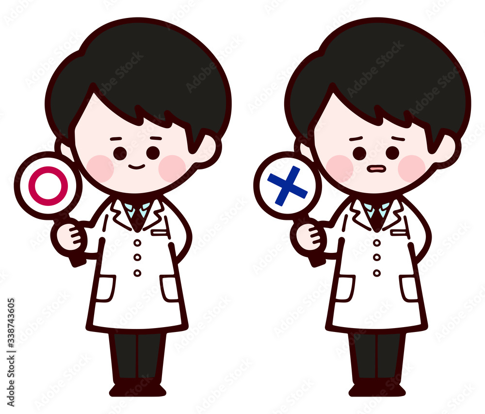 Doctor wearing laboratory coat / man / quiz set Doctor wearing laboratory coat / man / quiz set
