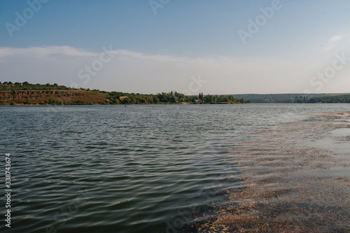 Pond. Ecological concept. Summertime