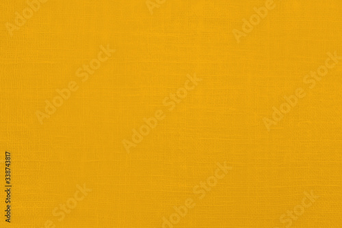 Vivid Yellow Linen Textile Background. Abstract natural fabric texture