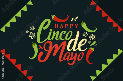 Cinco de mayo greeting card or background. vector illustration.