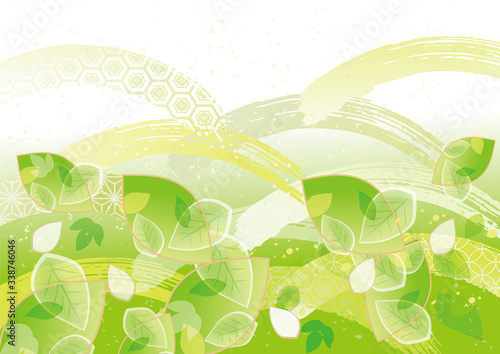 緑の和柄イメージ