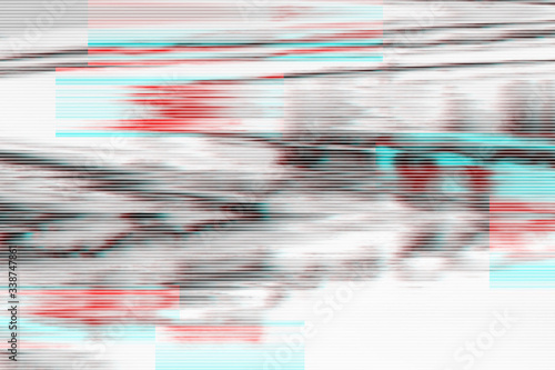 Glitch no signal background pixel noise, interference wallpaper.