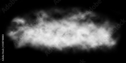 Fog, smoke. Transparent background, panoramic image, EPS10. 