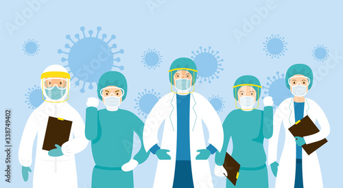 Doctors and Nurses Fight Against Covid-19, Coronavirus Disease, Healthcare and Medical
