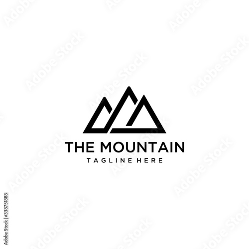 Creative Illustration Simple Mountain Logo Design Vector