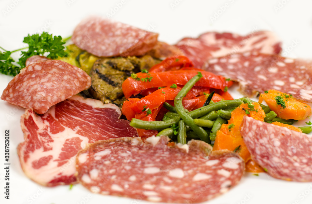 Assiette de charcuterie italienne Assiette de charcuterie italienne