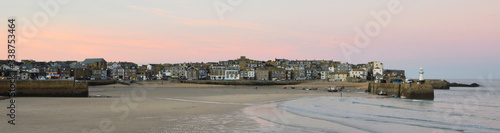 St Ives Harbour at sunset in winter. Cornwall, UK. © Hannah