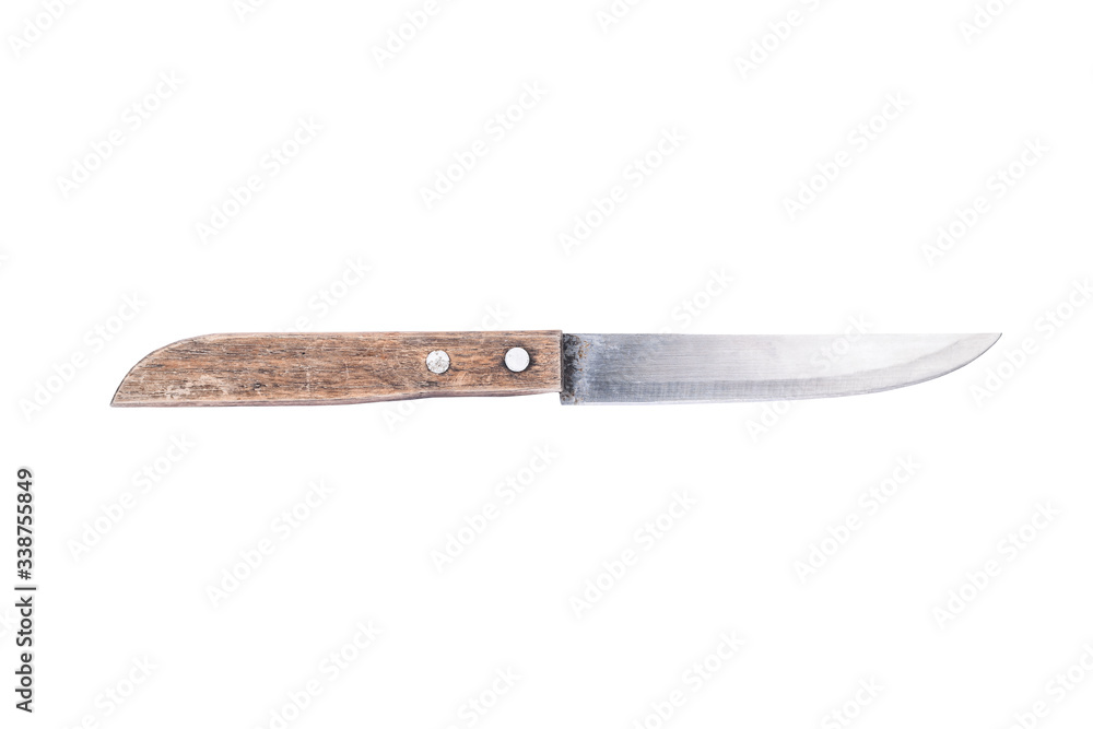 Old knife isolated on white background. This has clipping path. Old knife isolated on white background. This has clipping path.