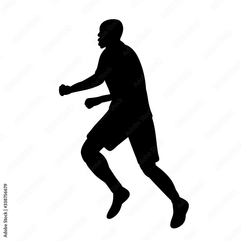 black silhouette of a man running, sport black silhouette of a man running, sport