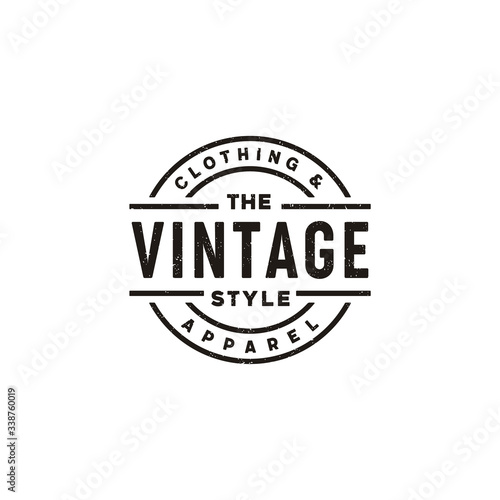 Classic Vintage Retro Label Badge Stamp logo design for Cloth Apparel