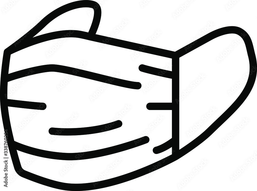 Vector icon for facemask and mouth protection Vector icon for facemask and mouth protection