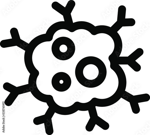 Vector icon with virus