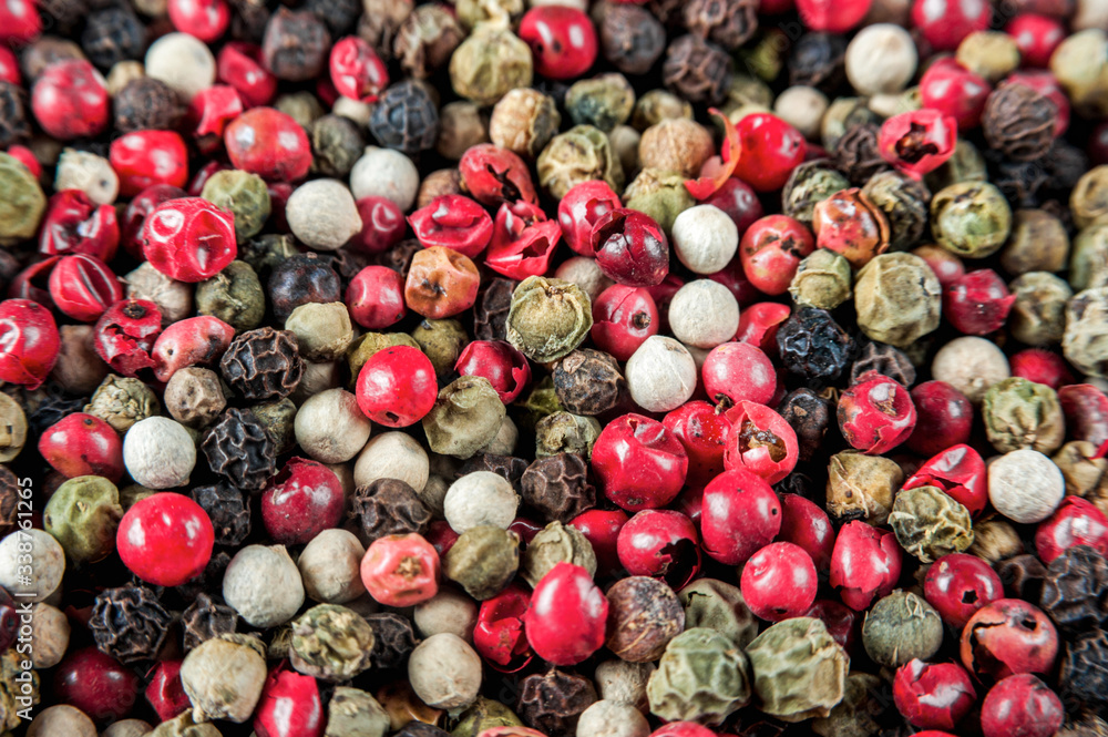 Pepper peas close-up. Macro photography of spices, natural background. Pepper peas close-up. Macro photography of spices, natural background.