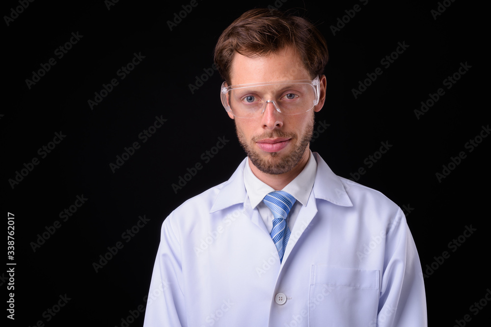 Portrait of bearded man doctor as scientist Portrait of bearded man doctor as scientist
