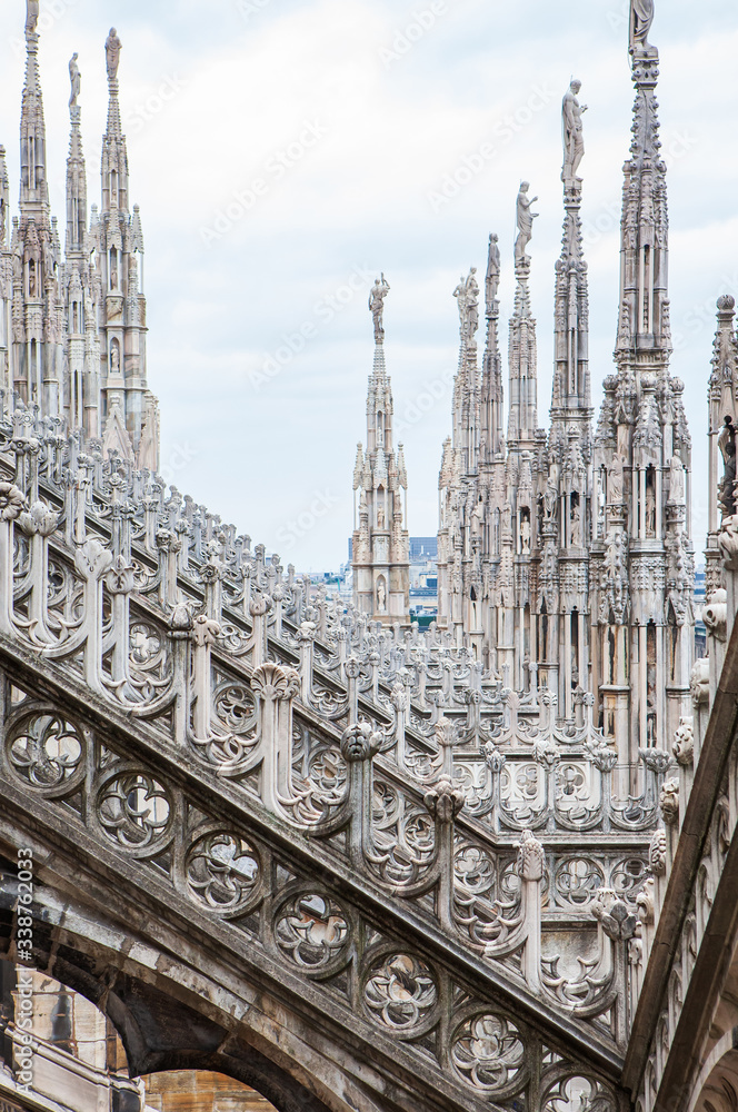 Architectural details of Duomo di Milano