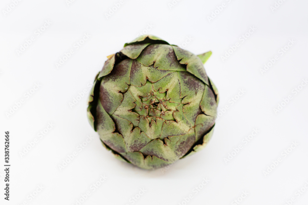 Fototapeta premium isolated artichoke on a white background