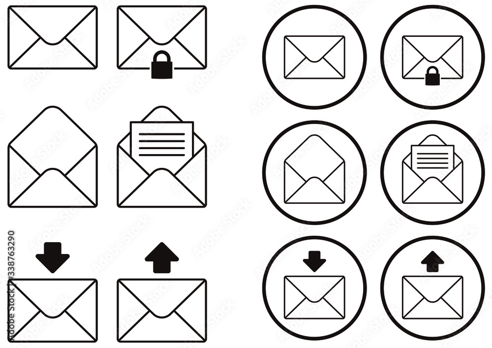 メールのイラスト集 Stock Vector Adobe Stock