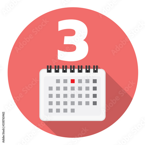 Calendar Page Third Day Flat Icon