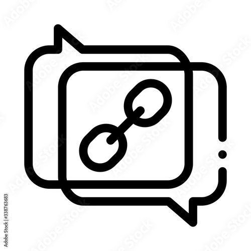 coincidence of two opinions icon vector. coincidence of two opinions sign. isolated contour symbol illustration