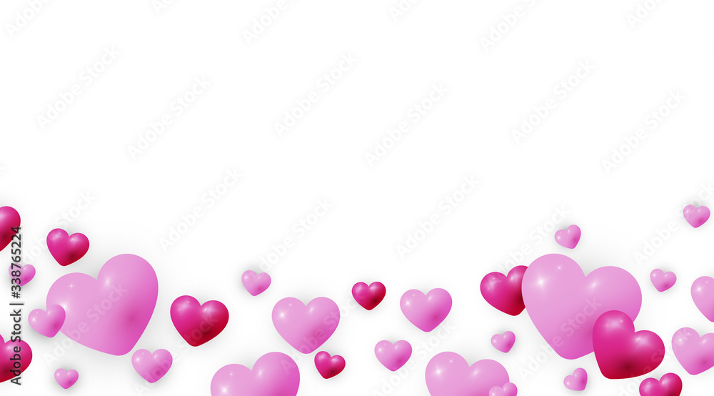 Happy Valentine's day background with heart and present composition for a trendy banner, poster or greeting card Happy Valentine's day background with heart and present composition for a trendy banner, poster or greeting card