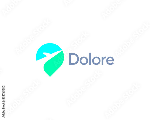Free Download Location finder pin point logo design. Airplane creative logotype vector icon symbol. Navigation map sign. - GFXLoad