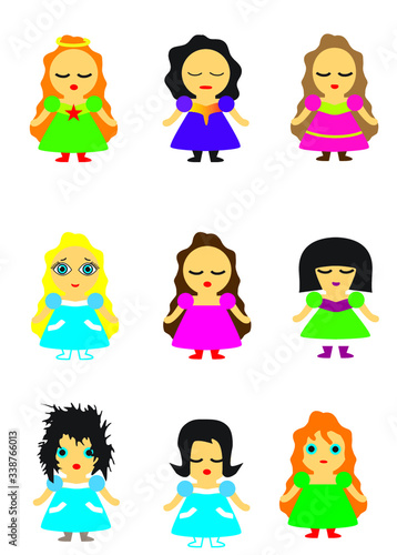 9 cute little ladies in dresses