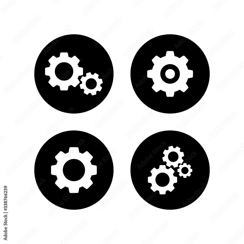 Setting Icons set. Setting vector icon. Cog Settings Icon Symbol. Gear Setting Icons set. Setting vector icon. Cog Settings Icon Symbol. Gear