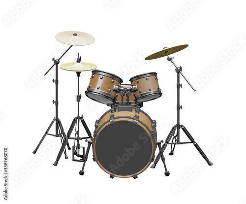 drum kit isolated on white background