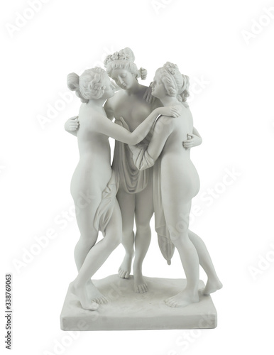Fotografie sculpture The Three Graces isolated