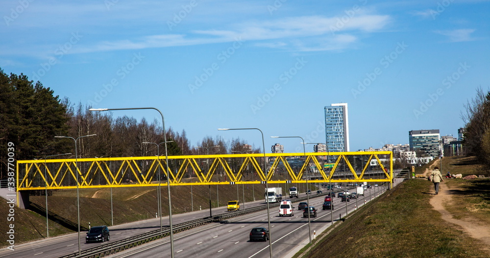 Pedestrian bridge over the Western Vilnius bypass