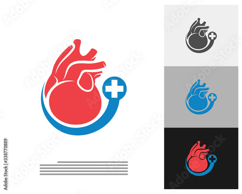 Medical Heart logo vector template  Creative Human Heart logo design concepts