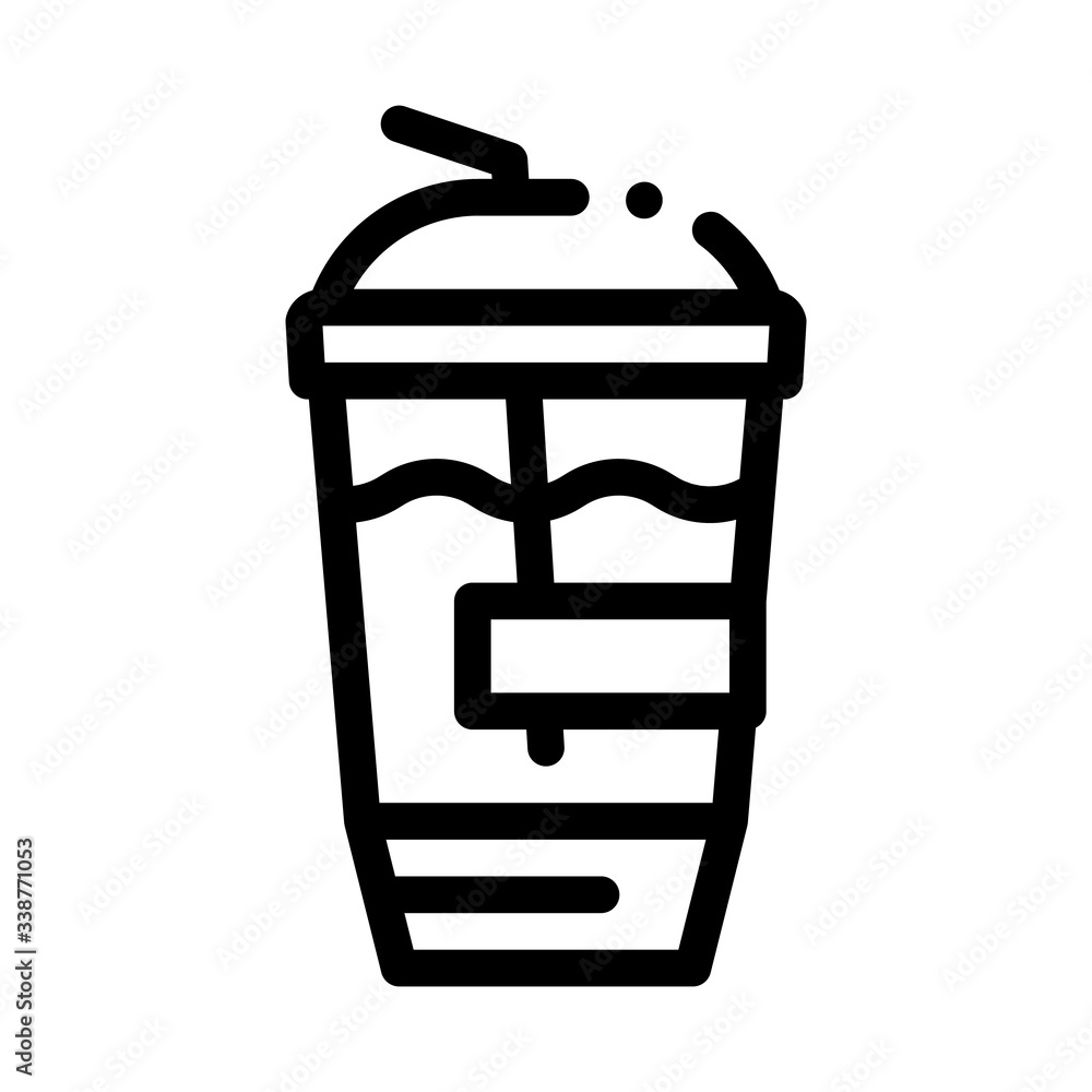 milk shake icon vector. milk shake sign. isolated contour symbol illustration milk shake icon vector. milk shake sign. isolated contour symbol illustration