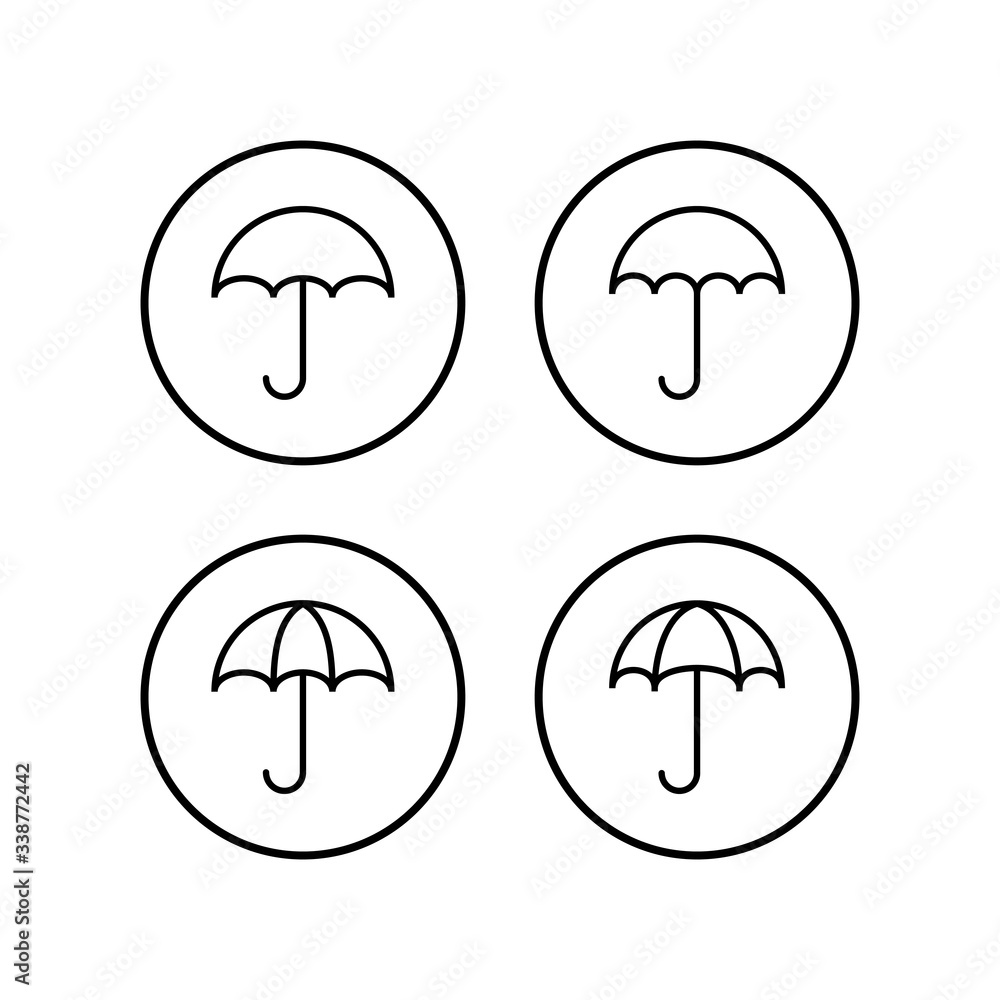umbrella icons set. Umbrella vector icon umbrella icons set. Umbrella vector icon