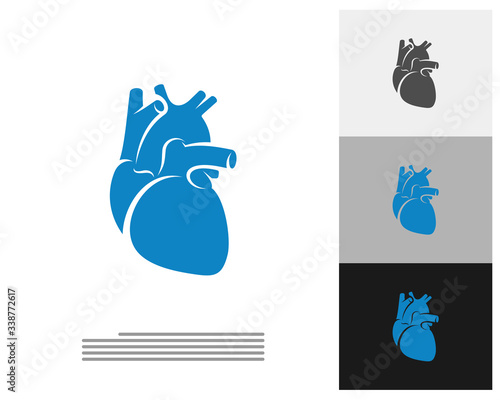 Human Heart logo vector template, Creative Human Heart logo design concepts