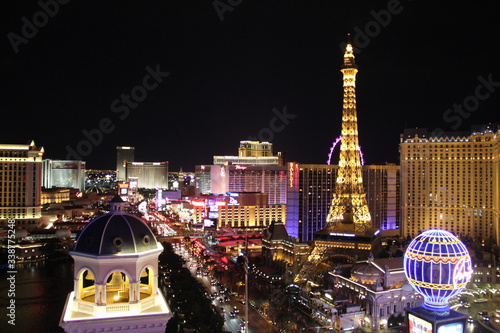 Canvas Print Las Vegas, vue des casinos (Bellagio)