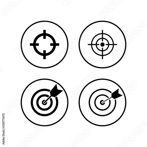 Target icons set. Target vector icon. goal icon. marketing target. Aim