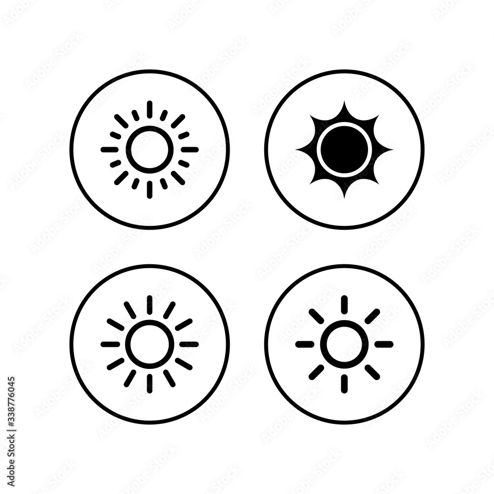Sun icons set. Sun vector icon Sun icons set. Sun vector icon