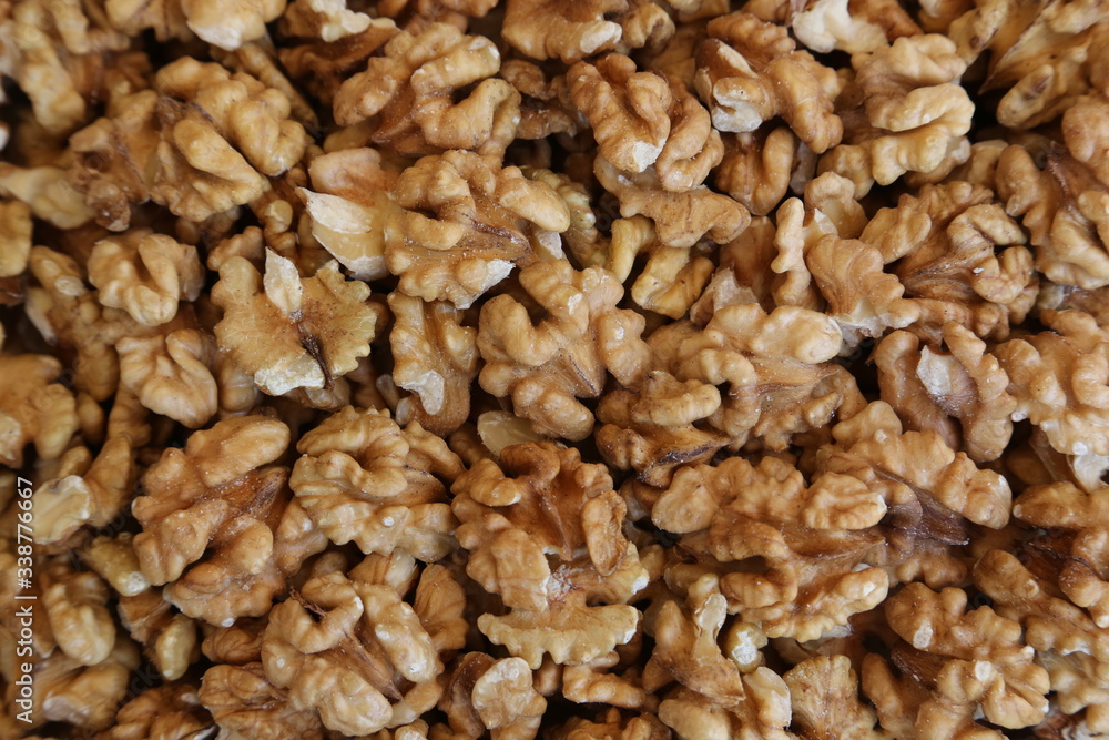 walnut close-up and background walnut close-up and background