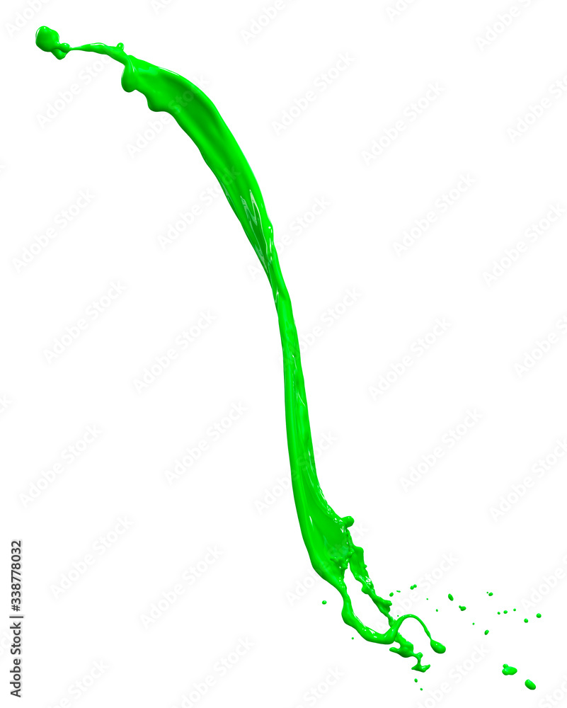 green paint splash isolated on white background green paint splash isolated on white background