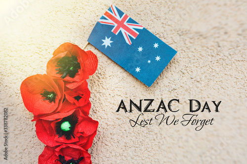 Foto anzac day - Australian and New Zealand national public holiday, australian flag