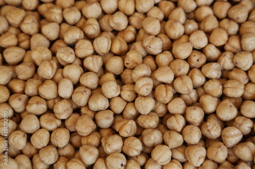 pile of nuts, close-up background