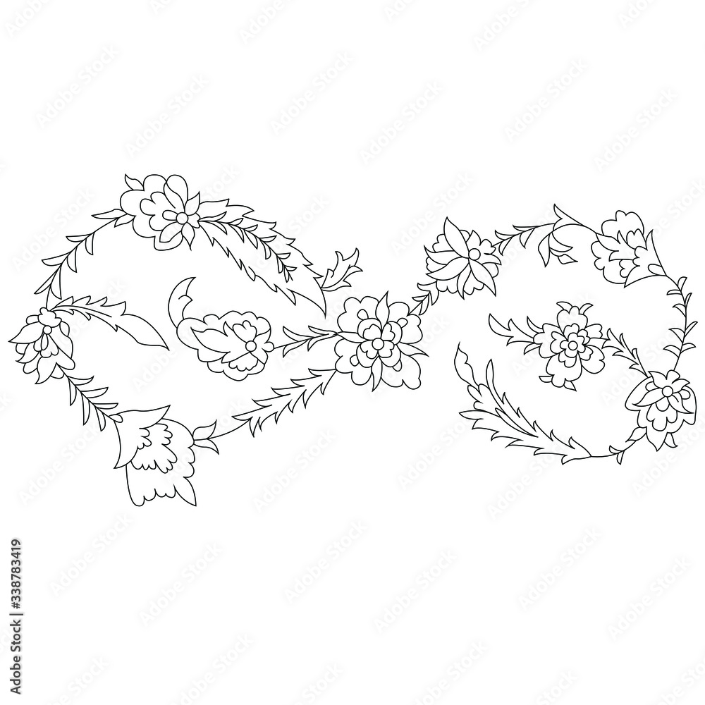 infinity sign decorated with flowers infinity sign decorated with flowers