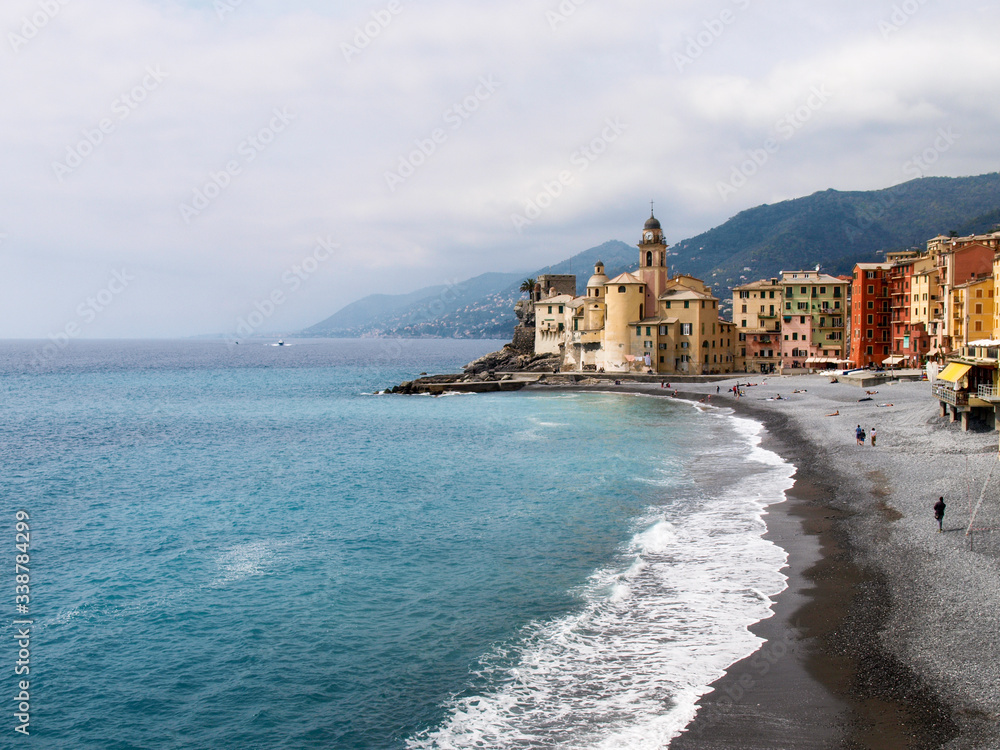 Camogli, typical seaside village,